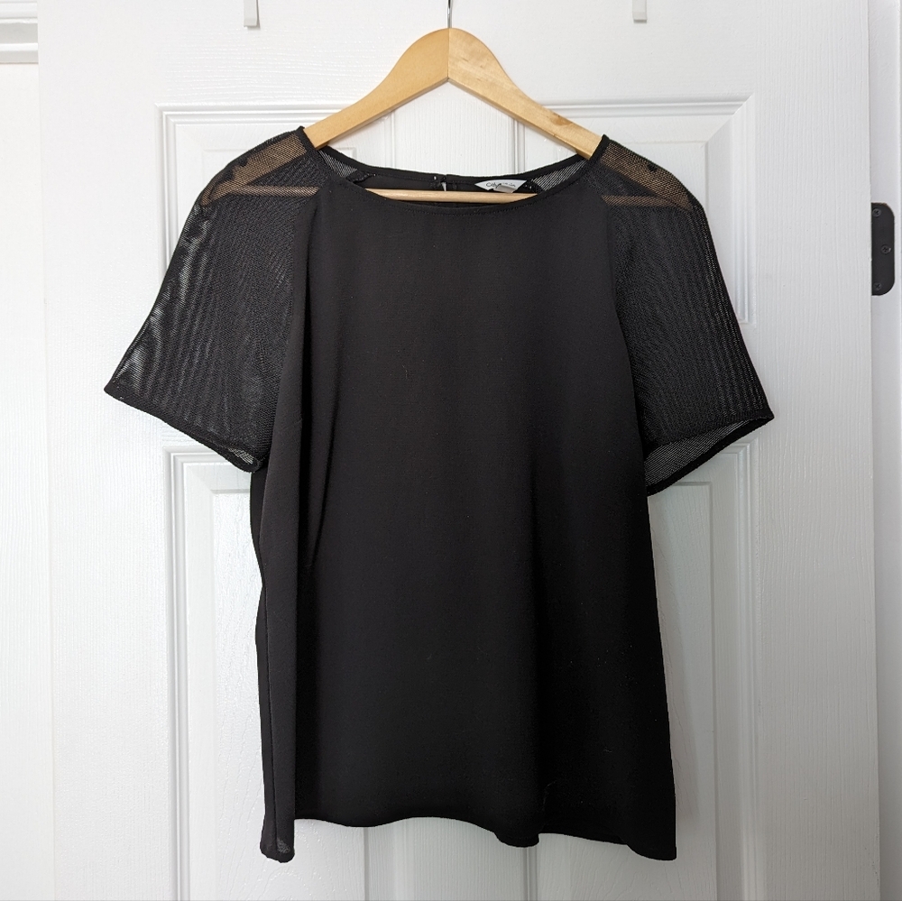 Calvin Klein Black Mesh Shirt